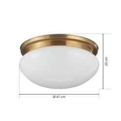 Berliner Messinglampen Stor hængelampe Harry af messing Ø 40 cm