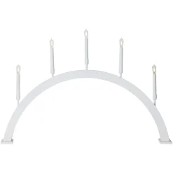 STAR TRADING Storm vinduesstage, 5 lyskilder, 59 cm, hvid