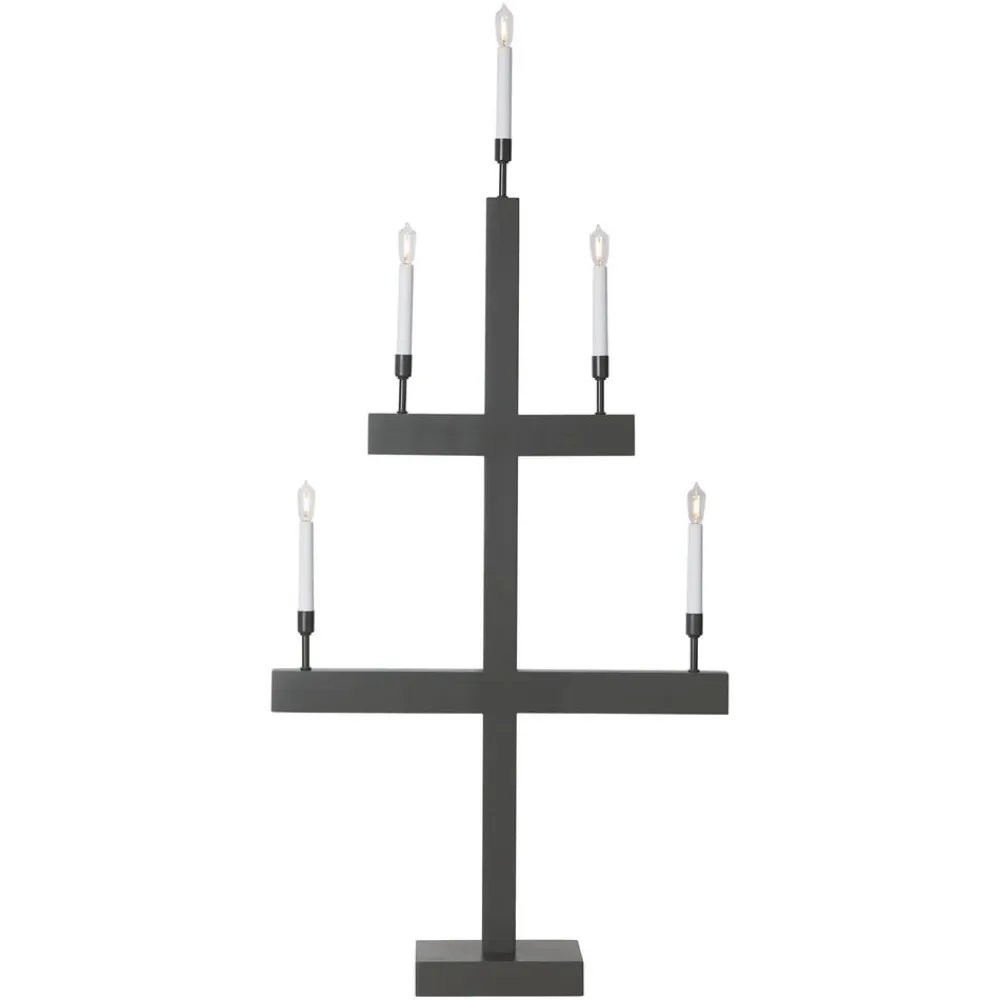 Storm vinduesstage, 5 lyskilder, 118 cm, mørkegrå^STAR TRADING
