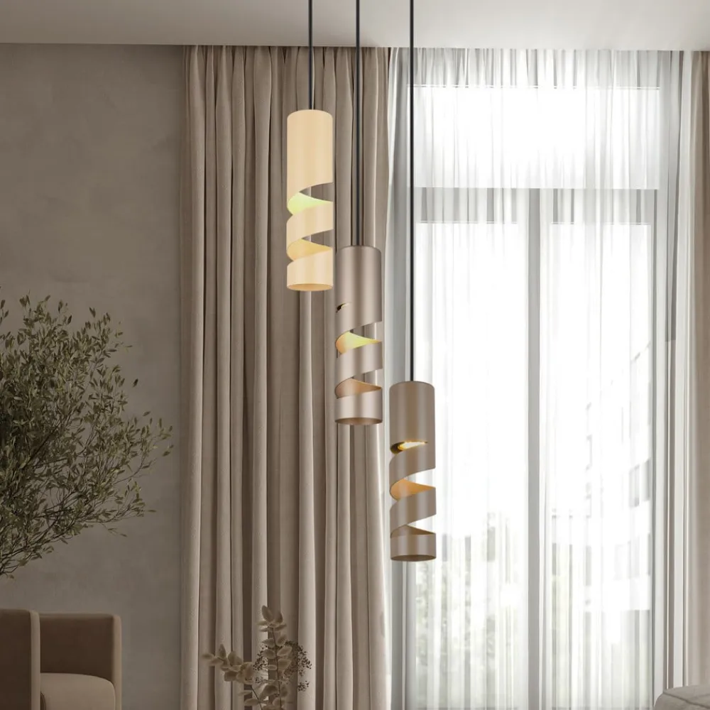 Trio Lighting Pendellamper>Stream hængelampe, flerfarvet, Ø 28 cm, 3 lyskilder, metal, GU10