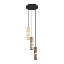Trio Lighting Pendellamper>Stream hængelampe, flerfarvet, Ø 28 cm, 3 lyskilder, metal, GU10