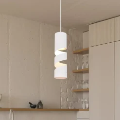 Trio Lighting Stream hængelampe, hvid, Ø 8 cm, metal, GU10