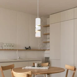 Trio Lighting Stream hængelampe, hvid, Ø 8 cm, metal, GU10