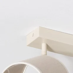 Argon Suerte loftlampe, cremehvid, hørtekstil, 4 lyskilder