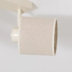 Argon Suerte loftlampe, cremehvid, hørtekstil, 4 lyskilder