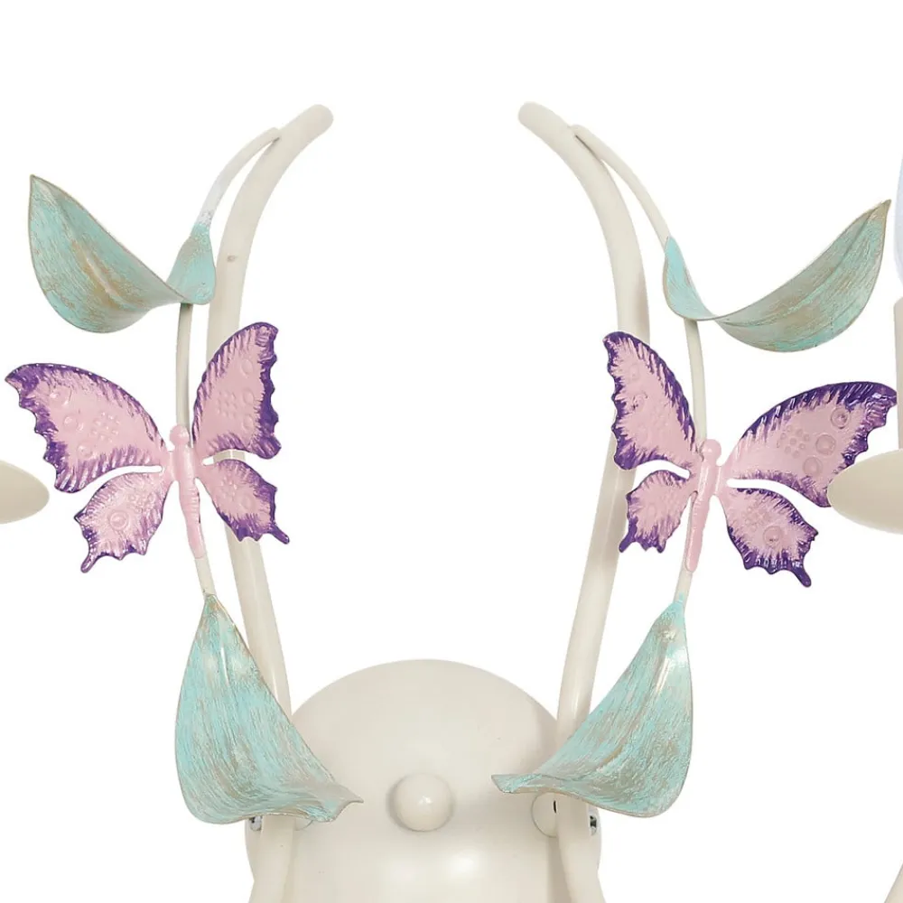 Luminex Væglamper>Summer væglampe, hvid/grøn/pink, bredde 25 cm, stål, 2 lyskilder