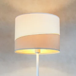 Susan gulvlampe, hvid/beige/guld^Maco Design Online