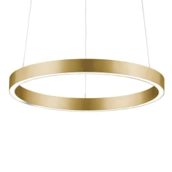 Knapstein Pendellamper>Svea-40 LED-hængelampe top/bund gestussensor, guld