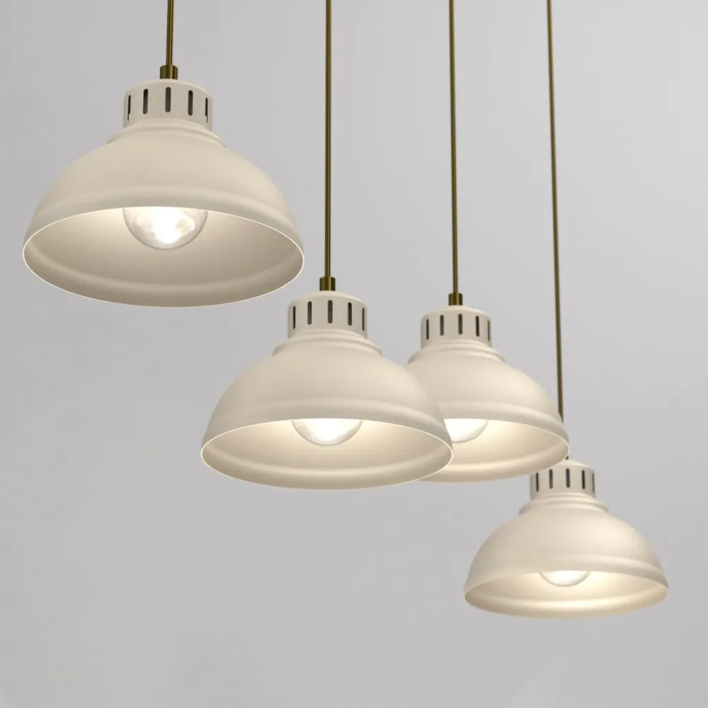 Sven hængelampe, 4 lyskilder, beige, stål^Luminex