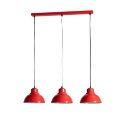 Sven hængelampe, 3 lyskilder, rød, stål, E27^Luminex Online