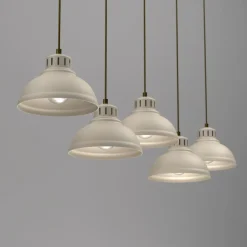 Luminex Sven hængelampe, 5 lyskilder, beige, stål