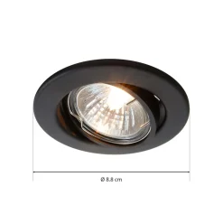 Deko-Light Svingbar lavsp.-indbygningsring 68er, mat sort
