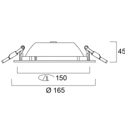 Sylvania Indbygningsspots>LED-indbygningslampe Start, IP54, 830, Ø 15 cm, DALI