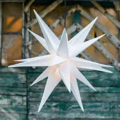 STERNTALER 18-tak XL- plast stjerne til ude brug - hvid