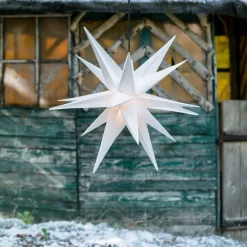 STERNTALER 18-tak XL- plast stjerne til ude brug - hvid