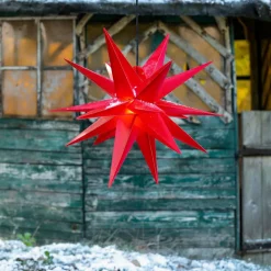 18-tak XL- plast stjerne til ude brug - rød^STERNTALER Hot