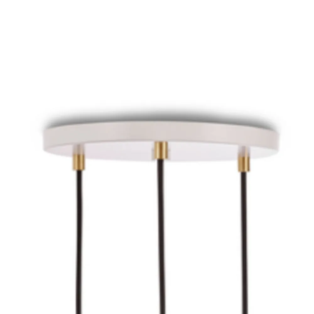 Tala Pendellamper>hængelampe Triple Pendant rund, E27 klar, hvid/messing