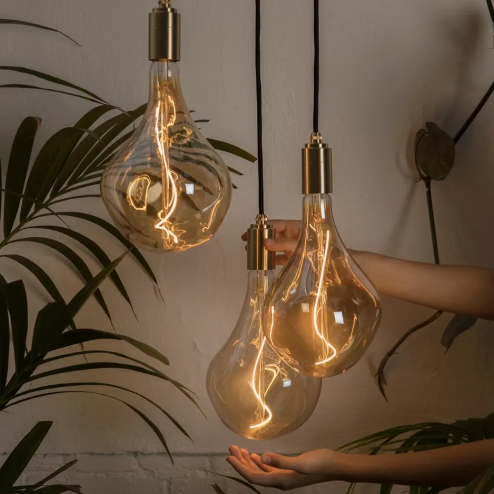 Tala Pendellamper>hængelampe Triple Pendant rund, E27 klar, hvid/messing