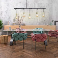 JUST LIGHT. GmbH Tamara hængelampe, 5 lyskilder, messing/sort