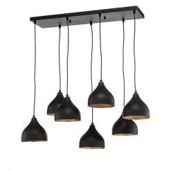 Tattoo 6221 hængelampe 7 lyskilder sort/guld^Opviq Outlet