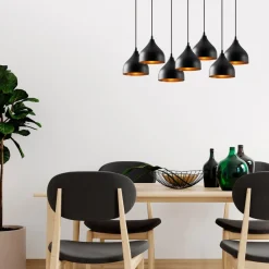 Tattoo 6221 hængelampe 7 lyskilder sort/guld^Opviq Outlet