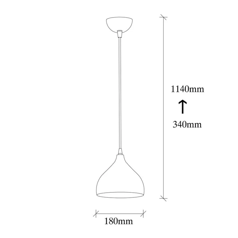 Opviq Tattoo 2394 hængelampe, Ø18cm, guld antik