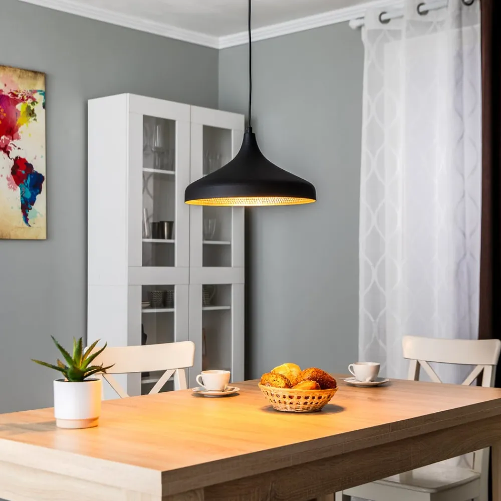 Opviq Tattoo 2641 hængelampe, Ø36cm, sort/guld