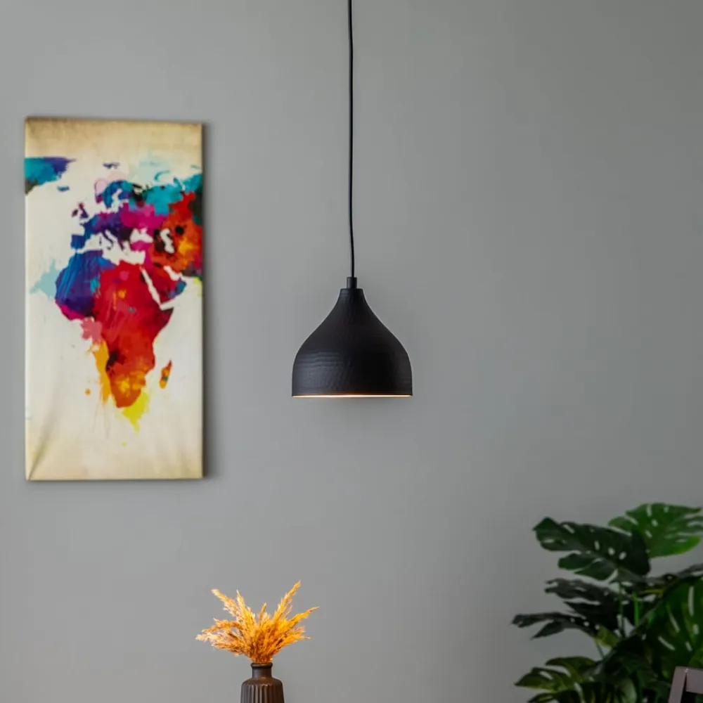 Opviq Tattoo 2396 hængelampe, Ø18cm, sort/guld