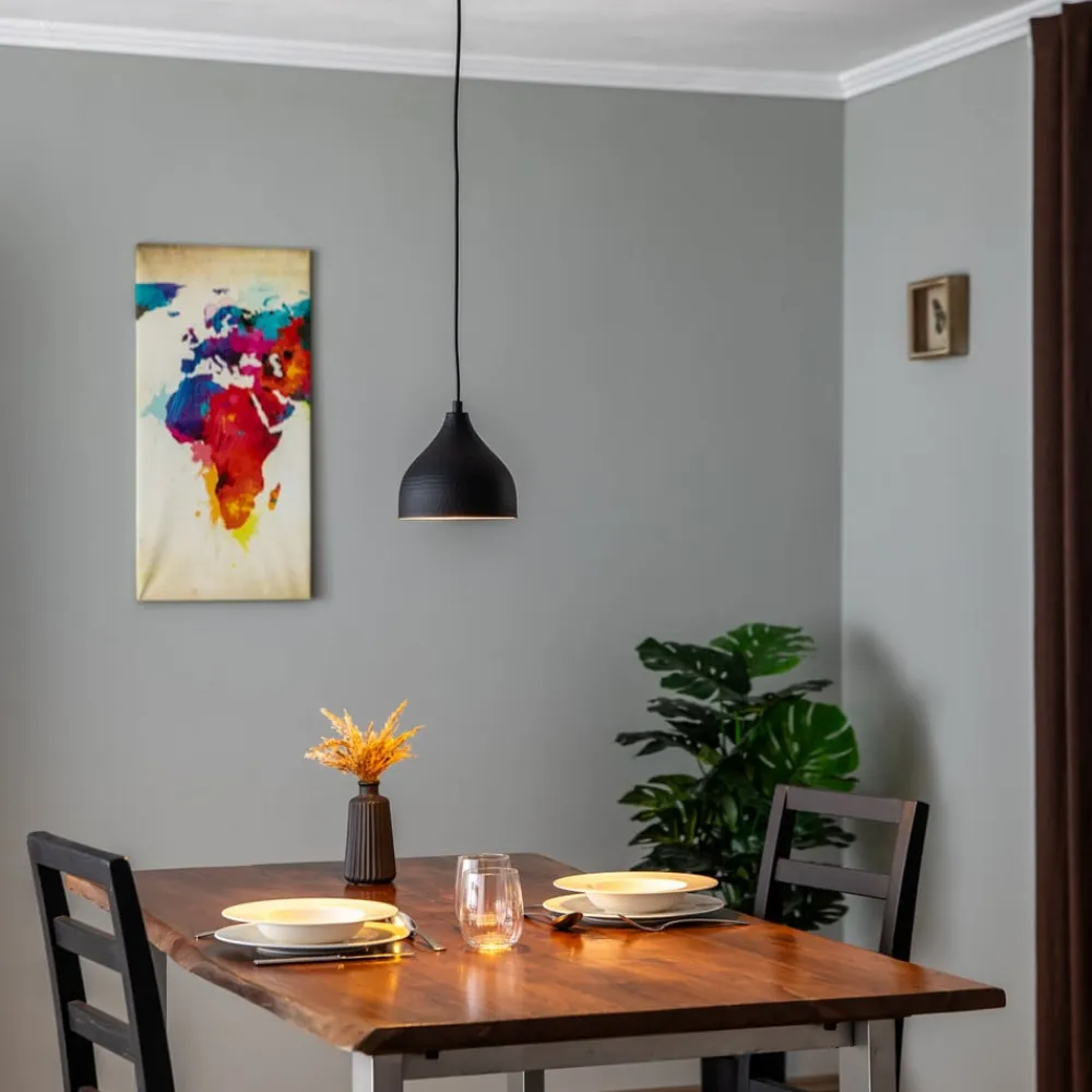 Opviq Tattoo 2396 hængelampe, Ø18cm, sort/guld