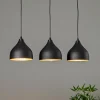 Opviq Pendellamper|Pendellamper>Tattoo 6211 3-lys lineær hængelampe sort/guld