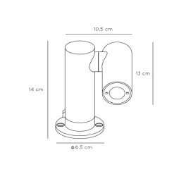 Lucide Tatum LED-sokkelampe med drejeligt spotlys