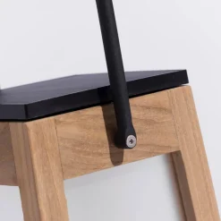 Les Jardins Solcellelamper>Tecka soldrevet LED-lanterne, bærbar, 25 cm, teak