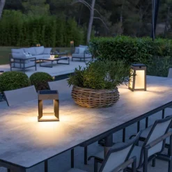 Tecka soldrevet LED-lanterne, bærbar, DuraTek 25cm^Les Jardins Best