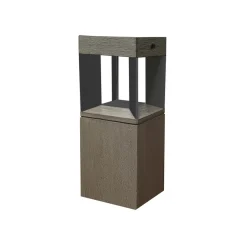 Les Jardins Solcelle Lampe Med Sensor|Sokkellamper Med Sensor>Teckalu LED-sokkellampe solcelle sensor teak/sort