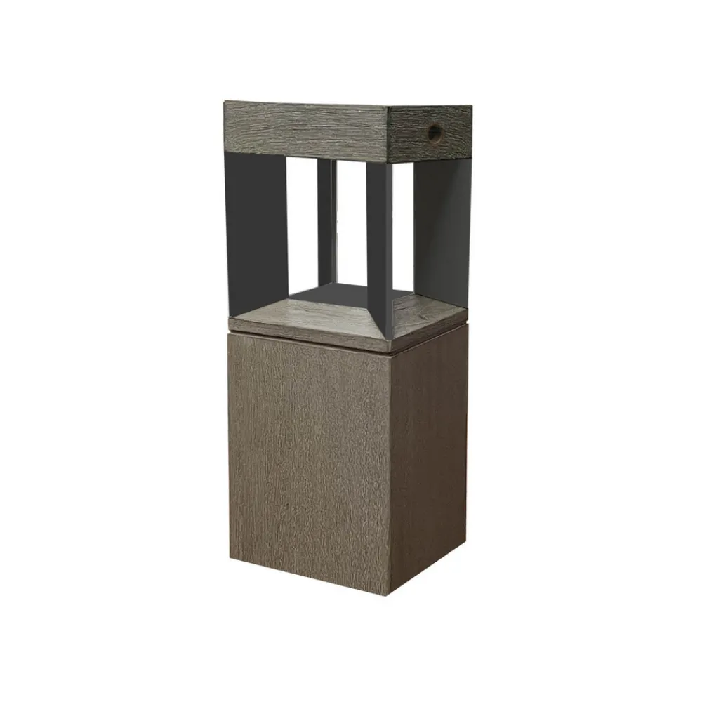 Les Jardins Solcelle Lampe Med Sensor|Sokkellamper Med Sensor>Teckalu LED-sokkellampe solcelle sensor teak/sort