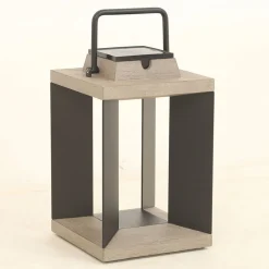 Teckalu solcellelanterne, aluminium sort, 36,5 cm^Les Jardins Online