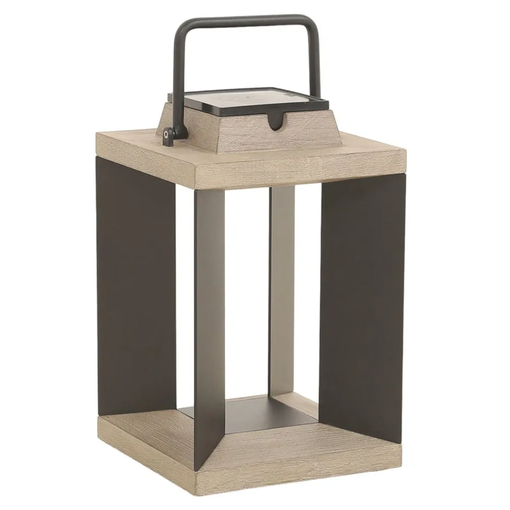 Teckalu solcellelanterne, aluminium sort, 36,5 cm^Les Jardins Online