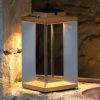 Teckinox LED-solcellelanterne, teak/stål, 45,5 cm^Les Jardins Hot