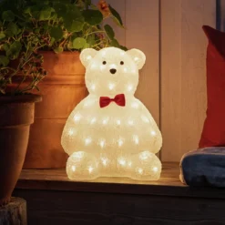 Konstsmide Christmas Teddybjørn LED-dekofigur klar IP44 højde 38 cm
