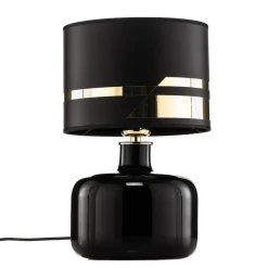 Tekstil bordlampe Bodo, sort-guld^Argon Discount