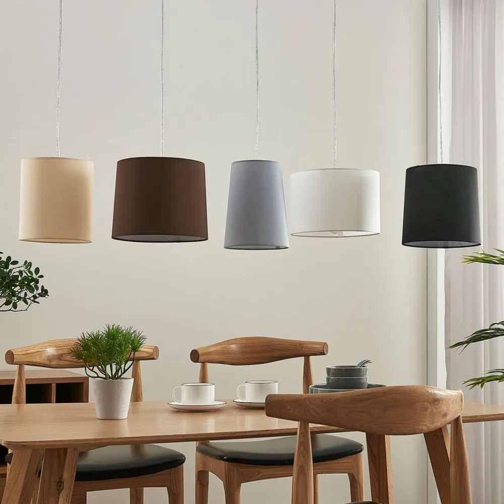 Lindby Tekstil hængelampe Hermina, 5 lyskilder