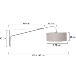Steinhauer Væglamper|Væglamper>Tekstil-væglampe Elegant Classy sølv/grøngrå