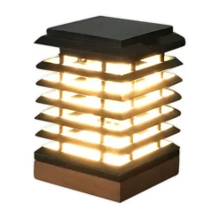 Tekura LED-bordlampe med solcelle af teaktræ^Les Jardins Discount