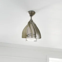 KICHLER Loftventilatorer>Terna LED-loftventilator, nikkel/creme