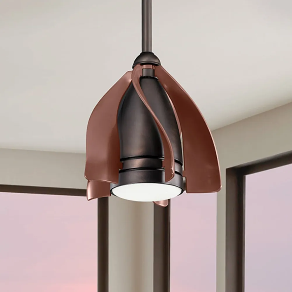 KICHLER Terna LED-loftventilator, olieret/børstet bronze