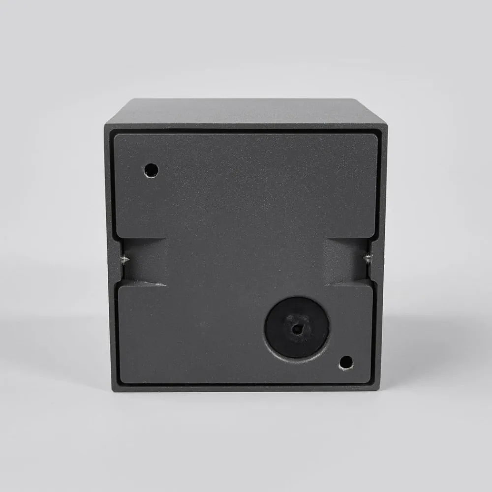 Terningformet LED udendørs loftlampe Tanea, IP54^Lucande New