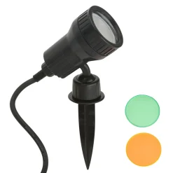 Briloner Terra LED-spot med jordspyd inklusive farvefilter