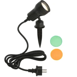 Briloner Terra LED-spot med jordspyd inklusive farvefilter