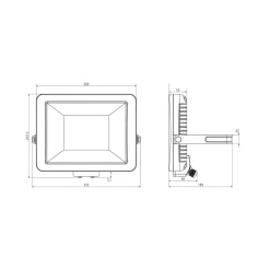 Theben udendørs LED-spot theLeda B100L W, hvid, 3000K, 100 W