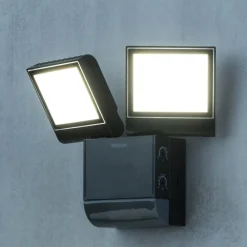 udendørs LED-væglampe theLeda S17-100, sort Sensor^Theben Clearance